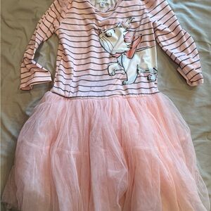 Disney Pippa and Julie Pink and Gray Striped Dress